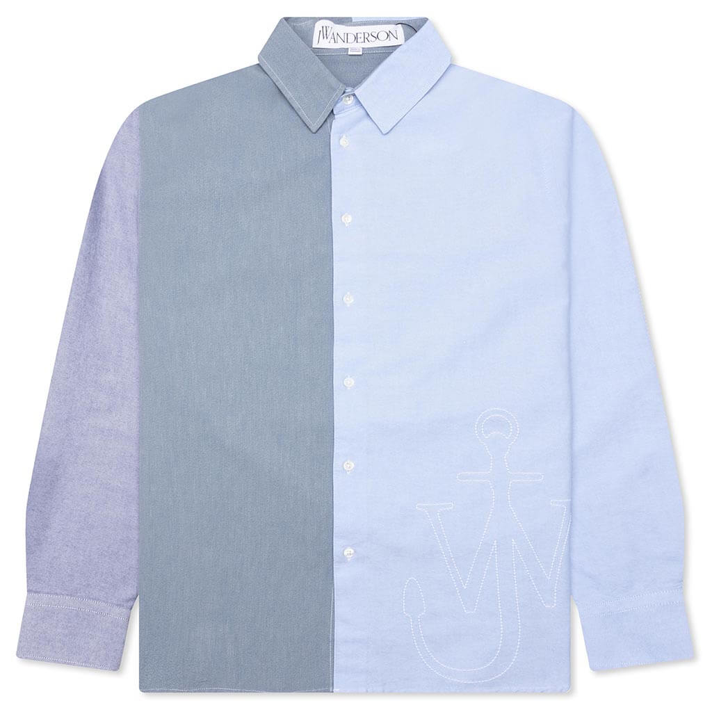 Anchor Classic Fit Patchwork Shirt - Blue