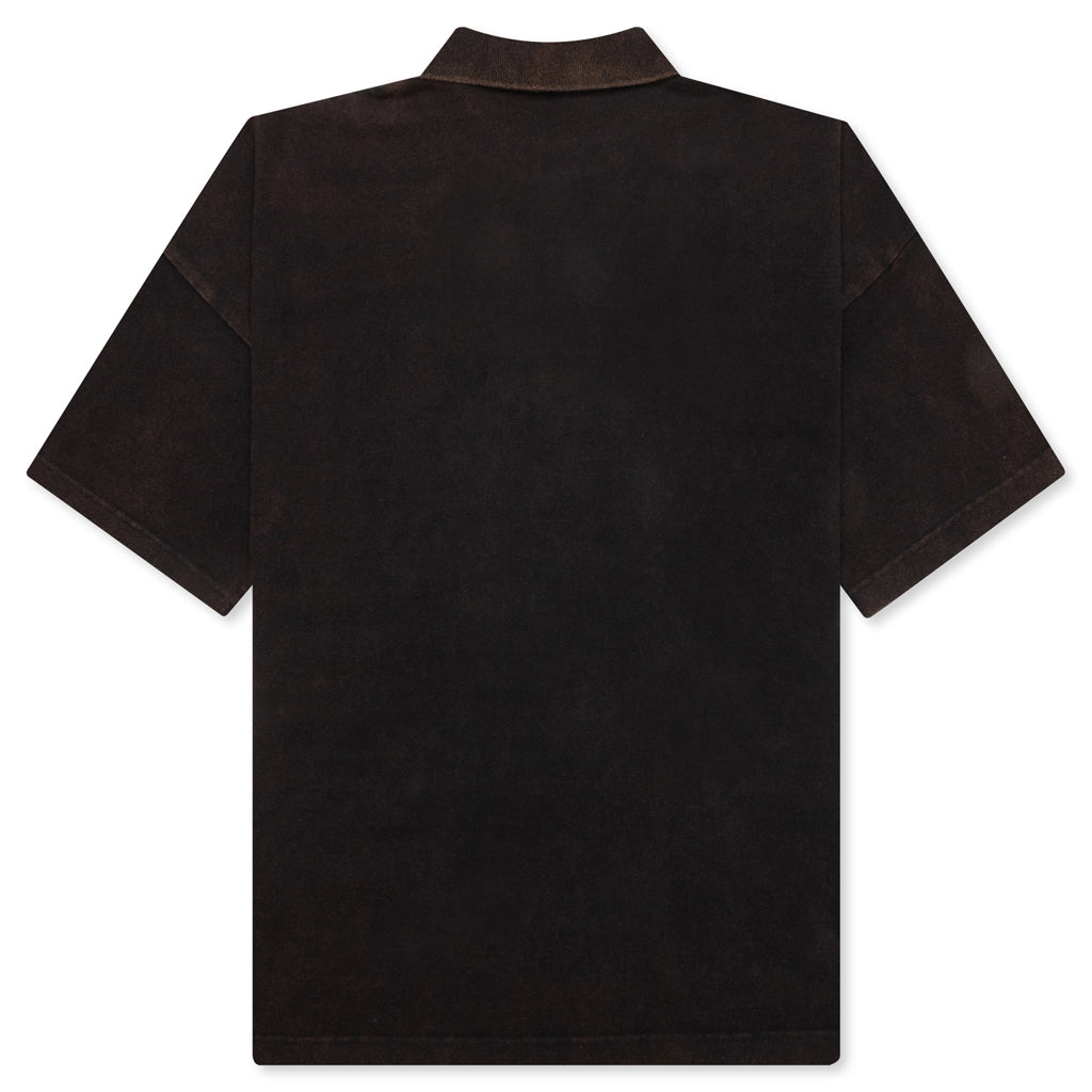 Anchor Short Sleeve Polo Shirt - Brown, , large image number null