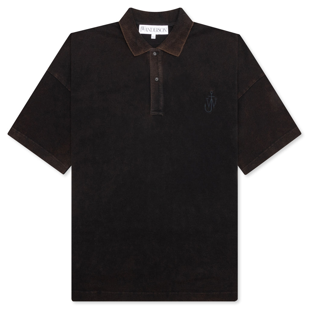 Anchor Short Sleeve Polo Shirt - Brown, , large image number null