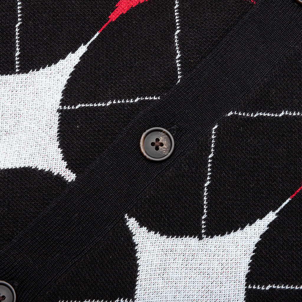 Arglye Knit Cardigan - Black, , large image number null
