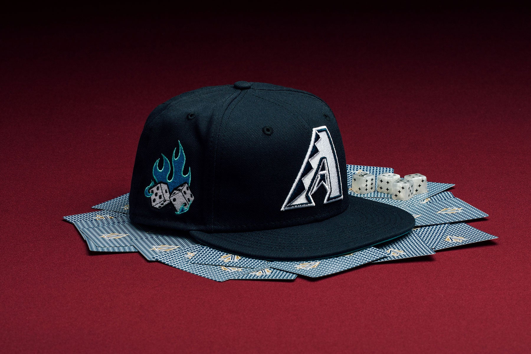 Feature x New Era Flaming Dice 59FIFTY Fitted - Arizona Diamondbacks, , large image number null