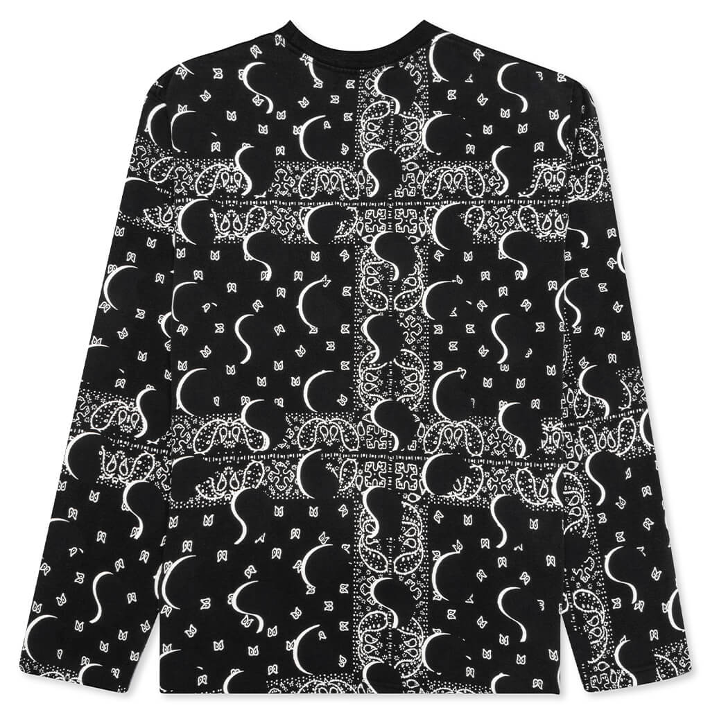 Awake Big Paisley L/S Tee - Black