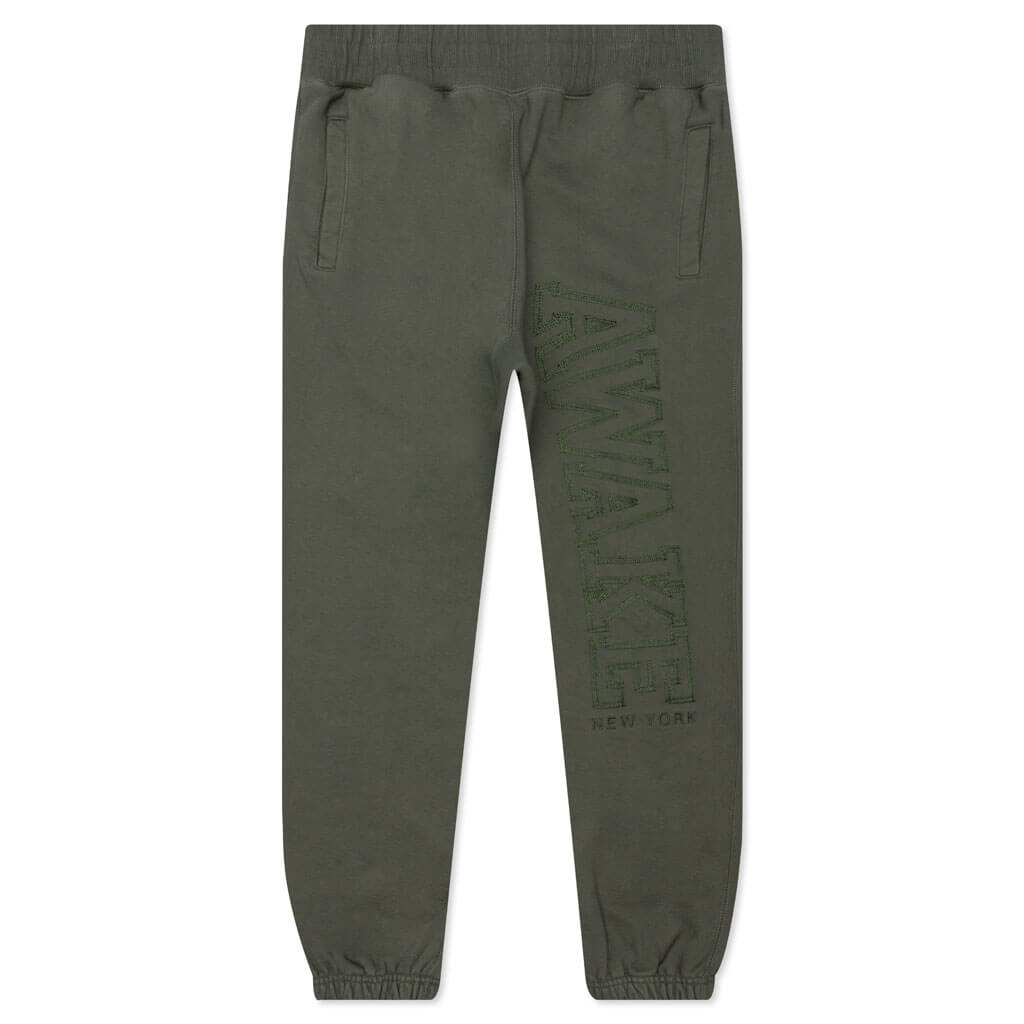 Awake Block Logo Sweatpant - Olive