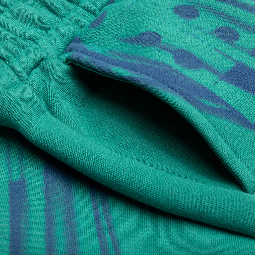 Dice Print Sweat Short - Teal/Purple, , large image number null