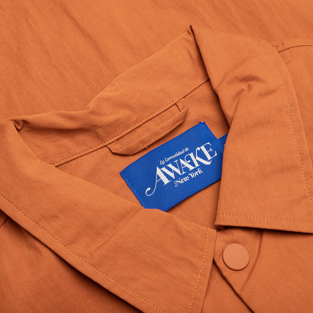 King Logo Twill Coaches Jacket - Rust, , large image number null