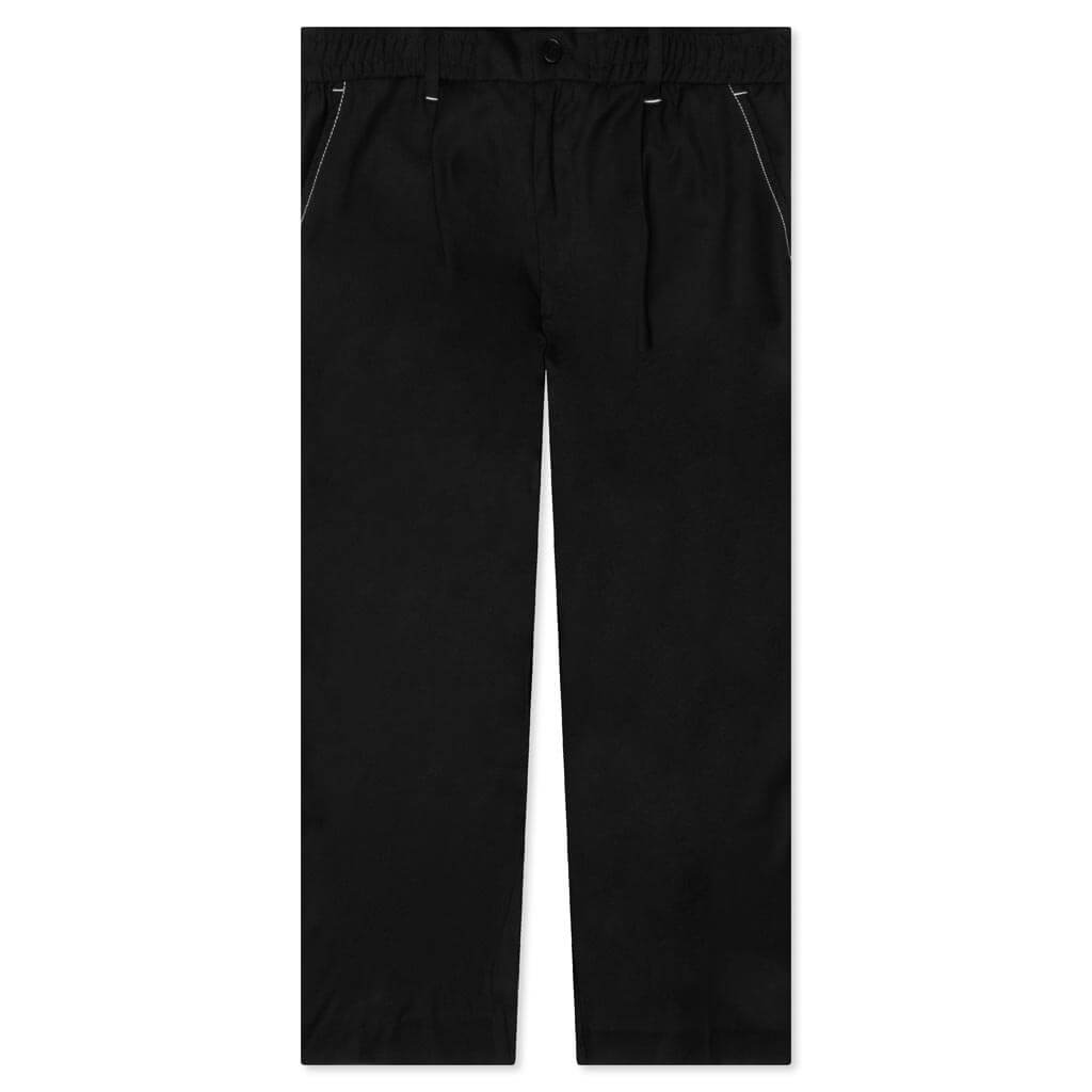 Lightweight Wool Elasticated Woven Pant - Charcoal