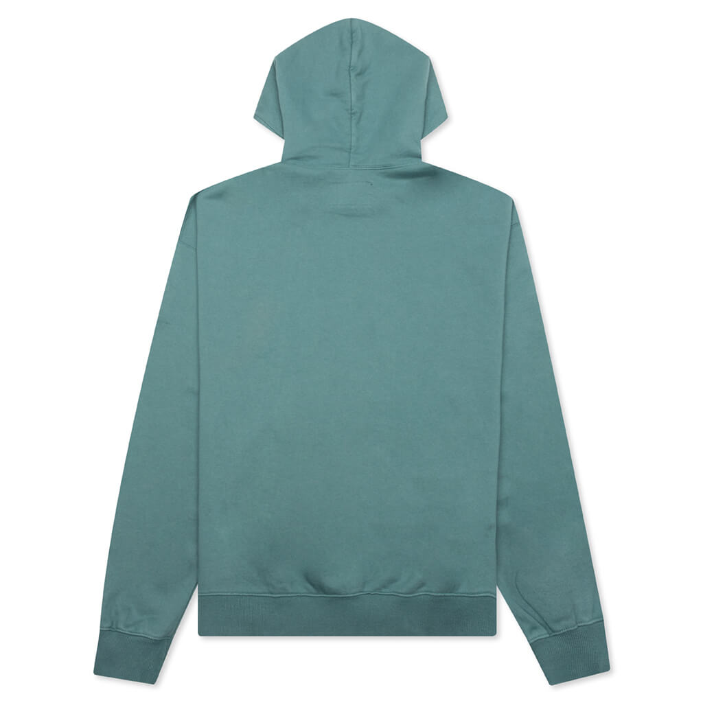 Printed Charm Logo Hoodie - Steel Blue