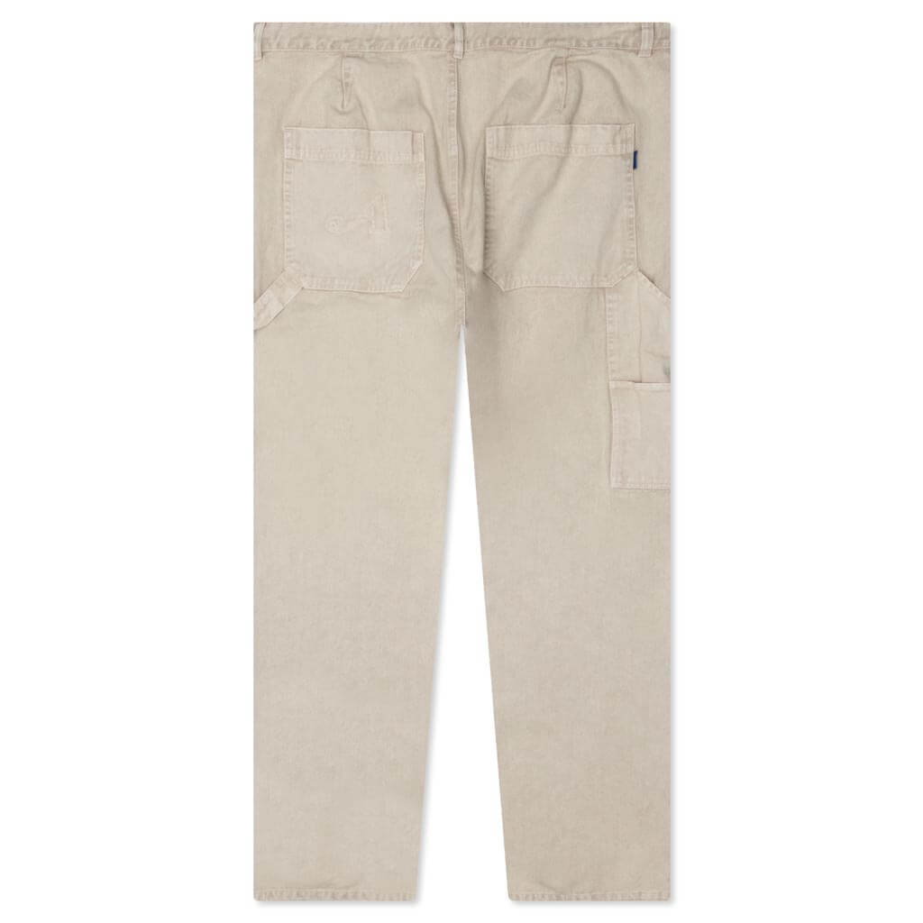 Washed Cotton Work Pant - Ivory, , large image number null