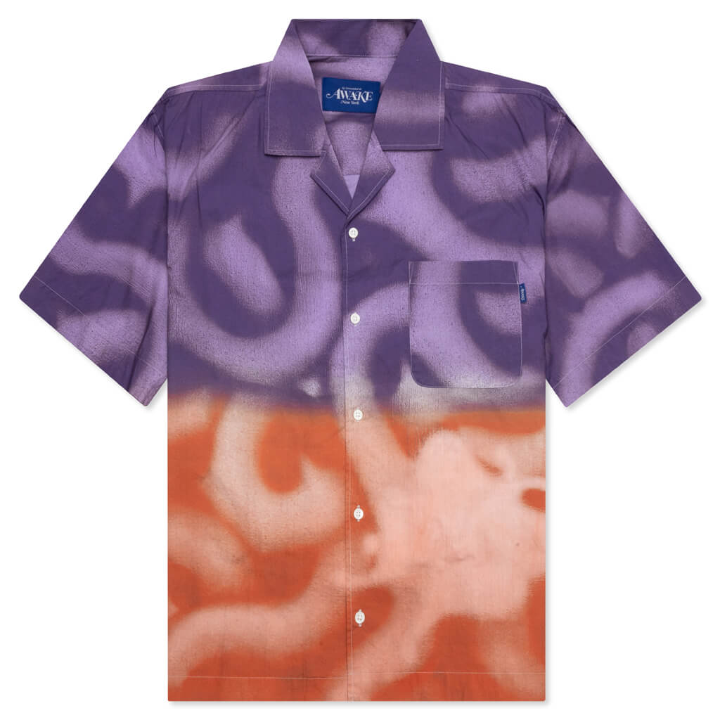 Awake NY x Mundo Dip Dyed Camp Shirt - Magenta/Orange