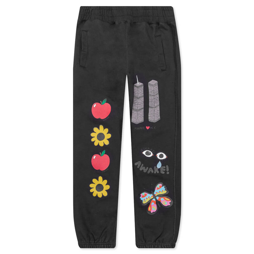 Awake NY x Stefan Meier NY Printed Sweatpant - Charcoal