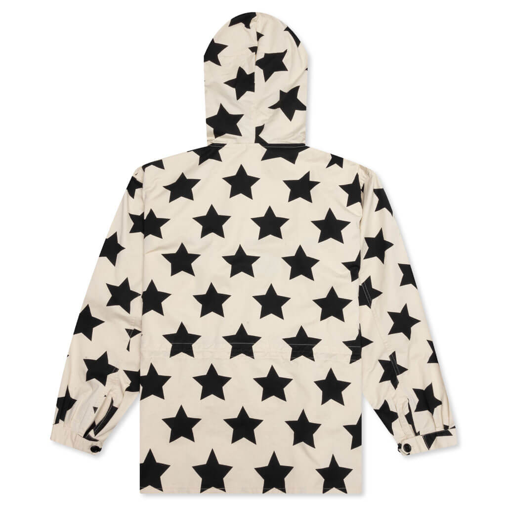 Awake Star Printed Anorak - Ivory/Black