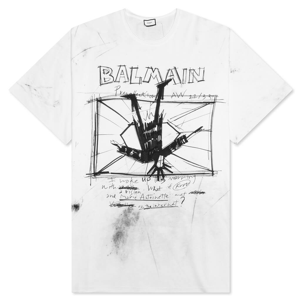 Printed Drawing T-Shirt - Noir/Blanc, , large image number null