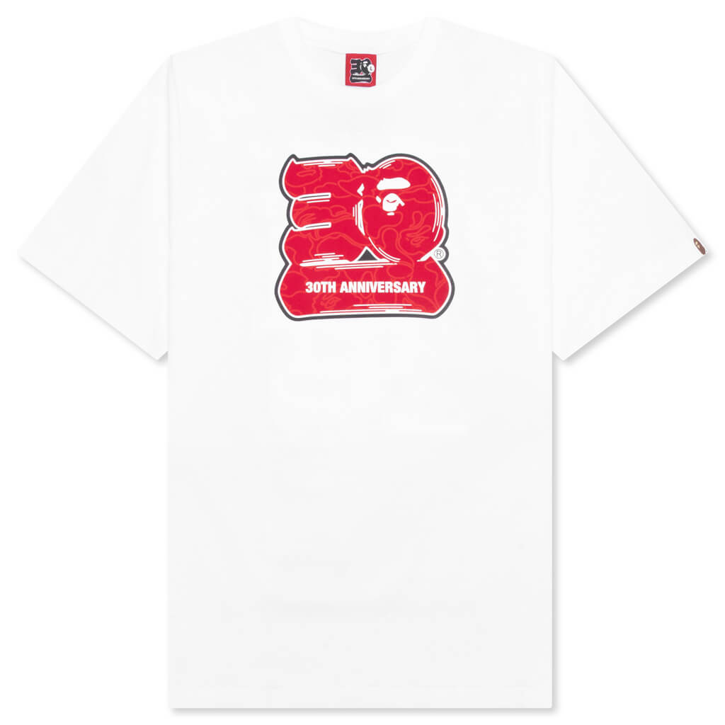 Bape 30 Th Anniversary Tee #2 - White/Red, , large image number null