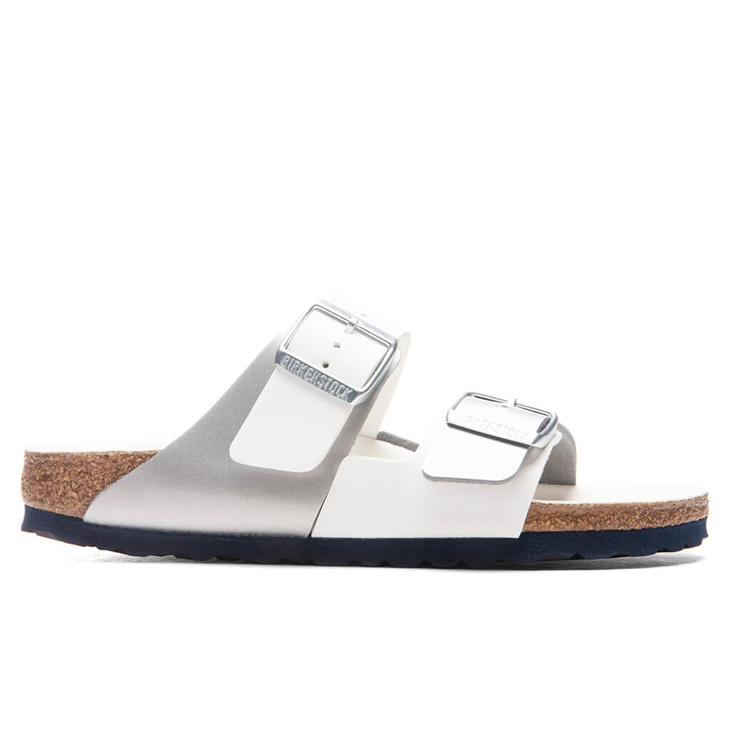 Women's Narrow Arizona Split Birko-Flor - White/Silver