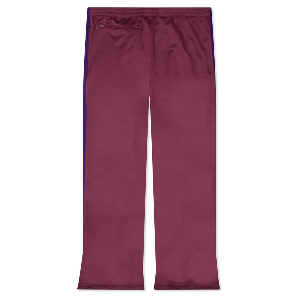 Boot-Cut Track Pant Poly Smooth - Wine, , large image number null