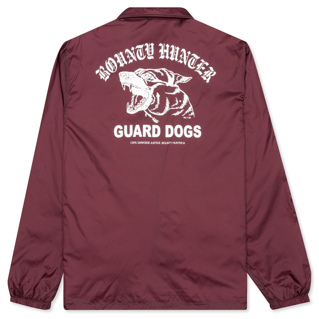 Guard Dogs Coach Jacket - Burgundy, , large image number null