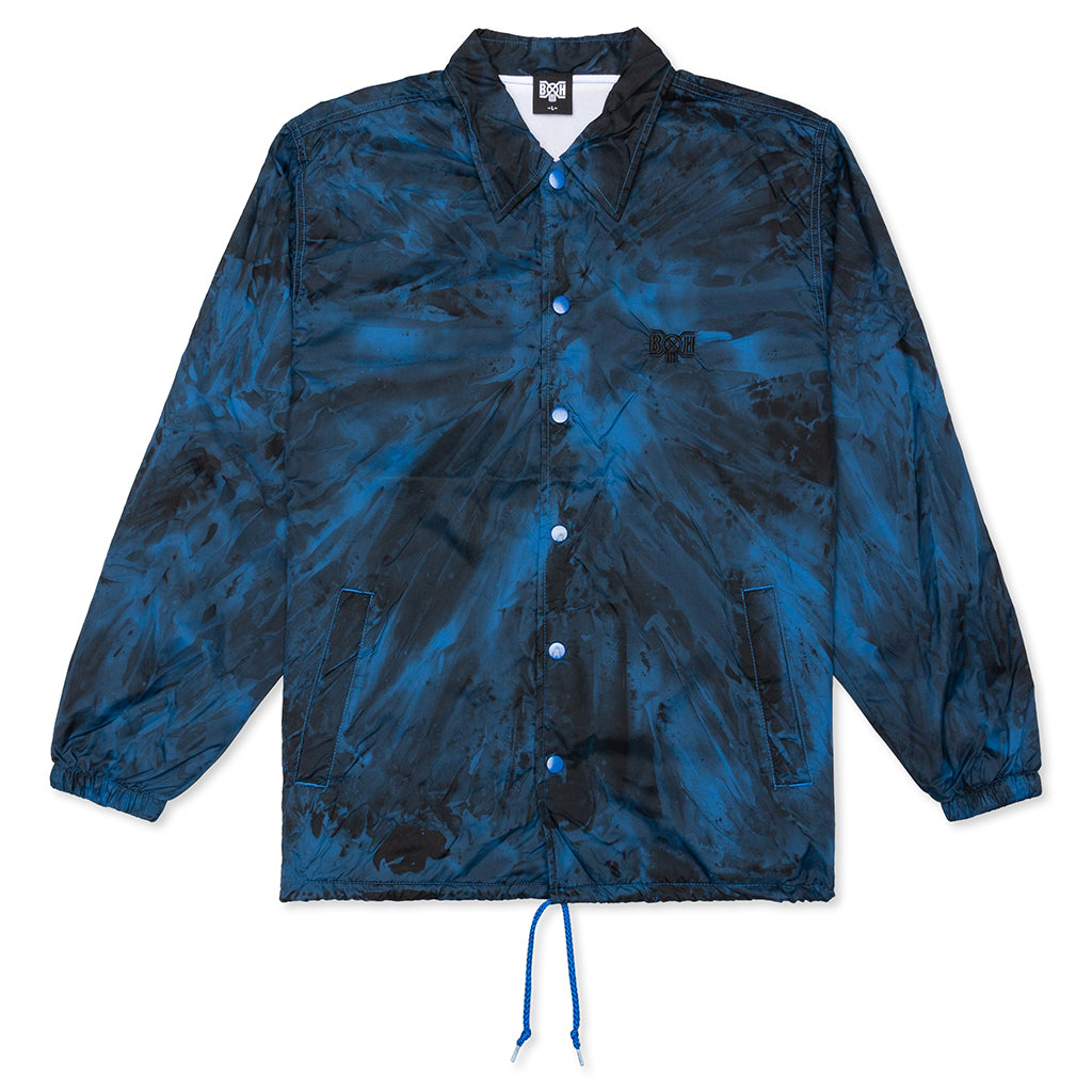 Tie Dye Coach Jacket - Blue/Black