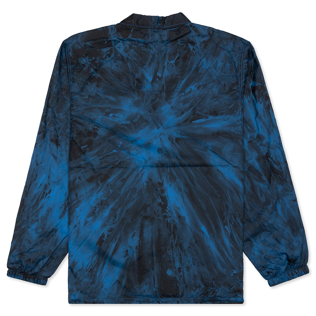 Tie Dye Coach Jacket - Blue/Black