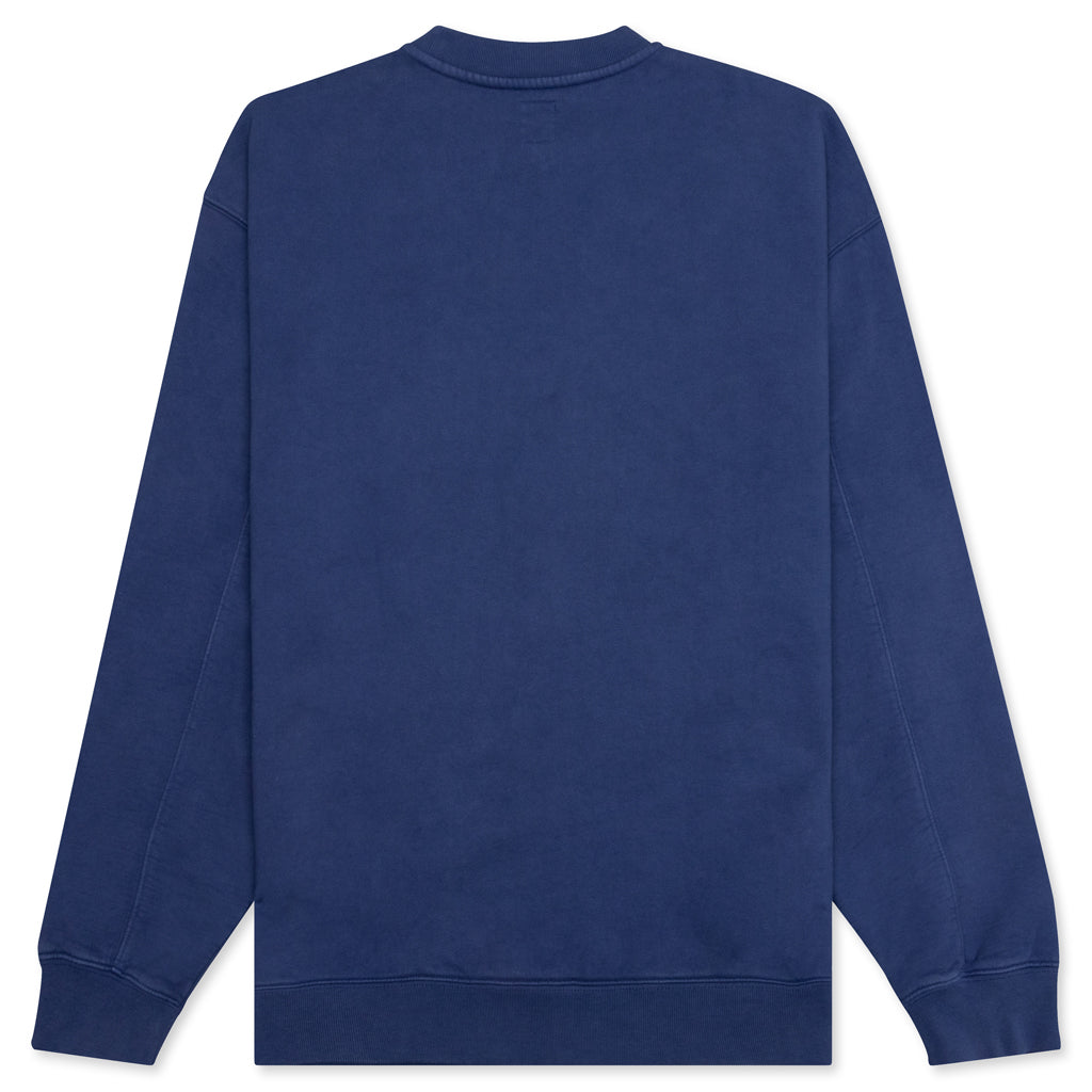 Relaxed Cat Crewneck - Washed Navy