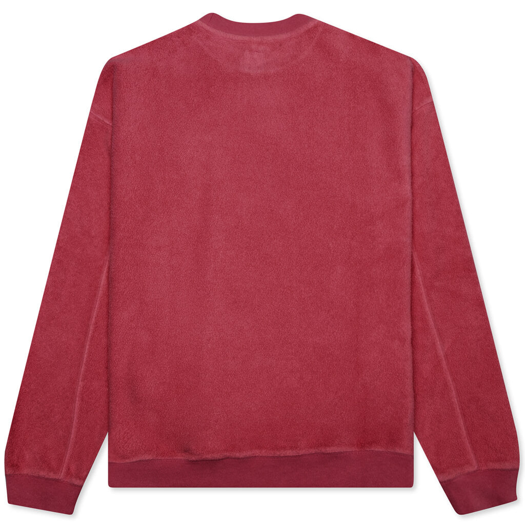 Reverse Fleece Crewneck Sweatshirt - Burgundy