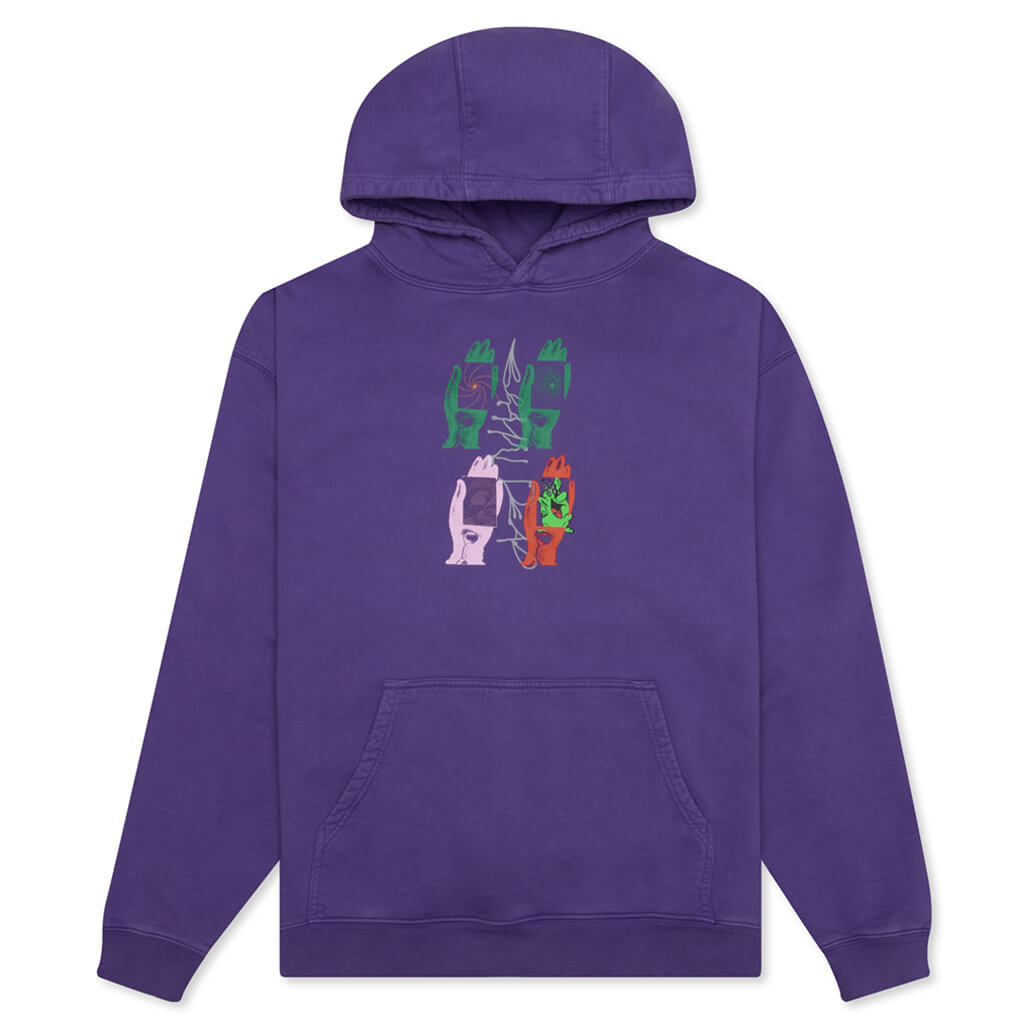 Throwing Hands Hooded Sweatshirt - Purple