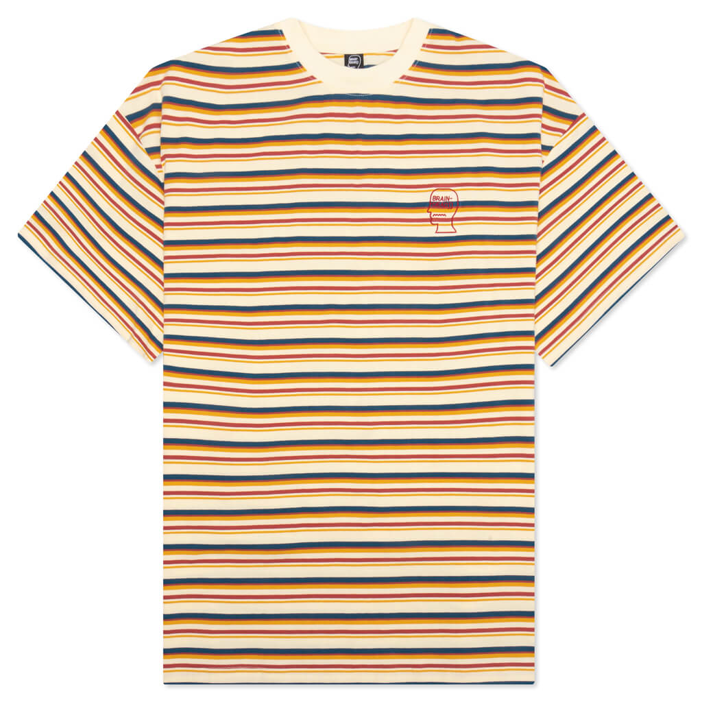 Nineties Blocked Striped T-Shirt - Cream