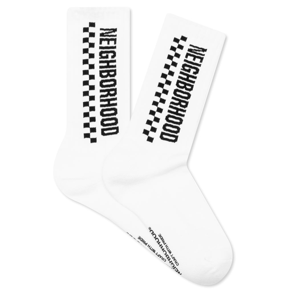 CI Checker Socks - White
