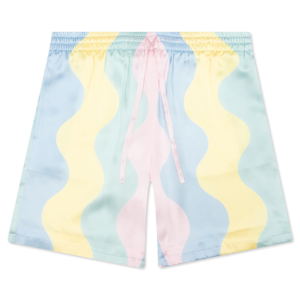 Casa Shell Wave Silk Shorts w/ Drawstrings - Multi