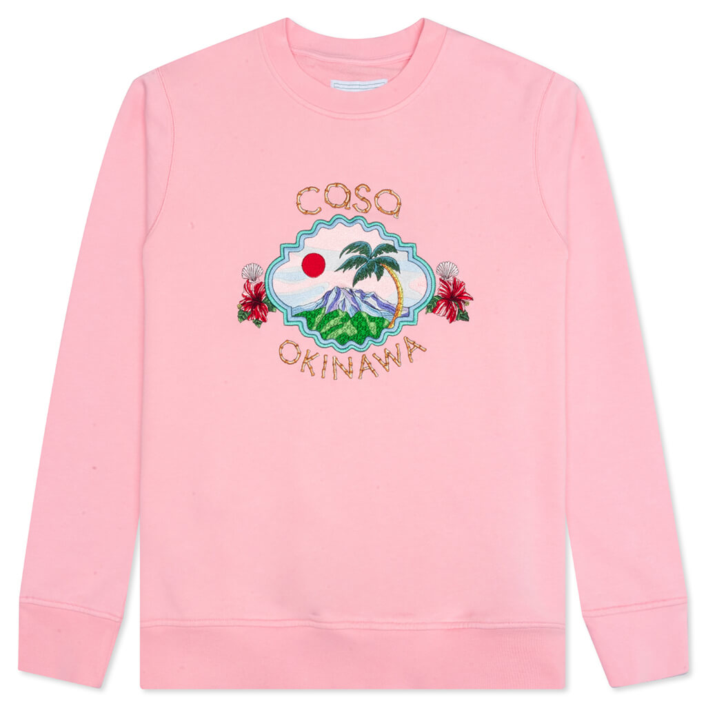 Okinawa Embroidered Sweatshirt - Pink