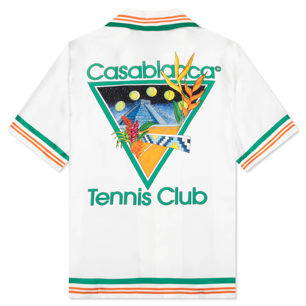 Tennis Club Icon Silk Twill Shirt - White