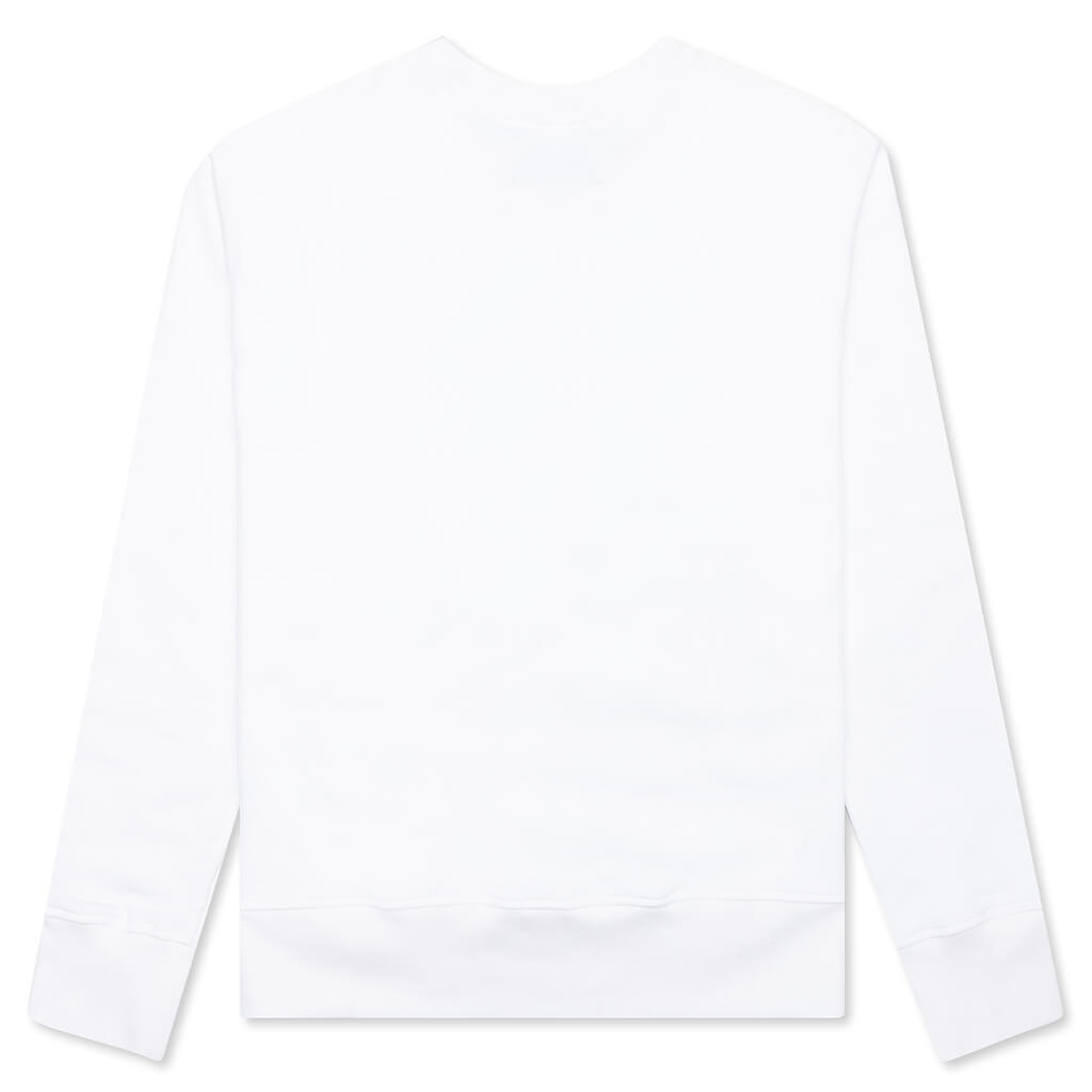 Tennis Court Chenille Embroidered Sweatshirt - White