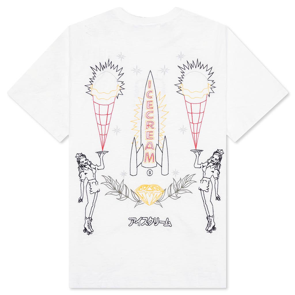 Chains S/S Oversized Tee - White