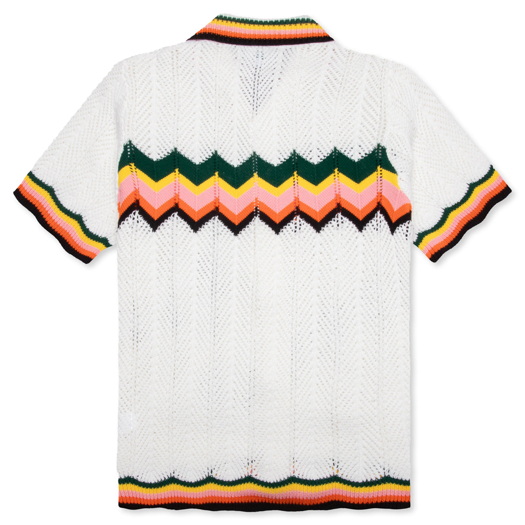 Chevron Lace Shirt - White/Multi