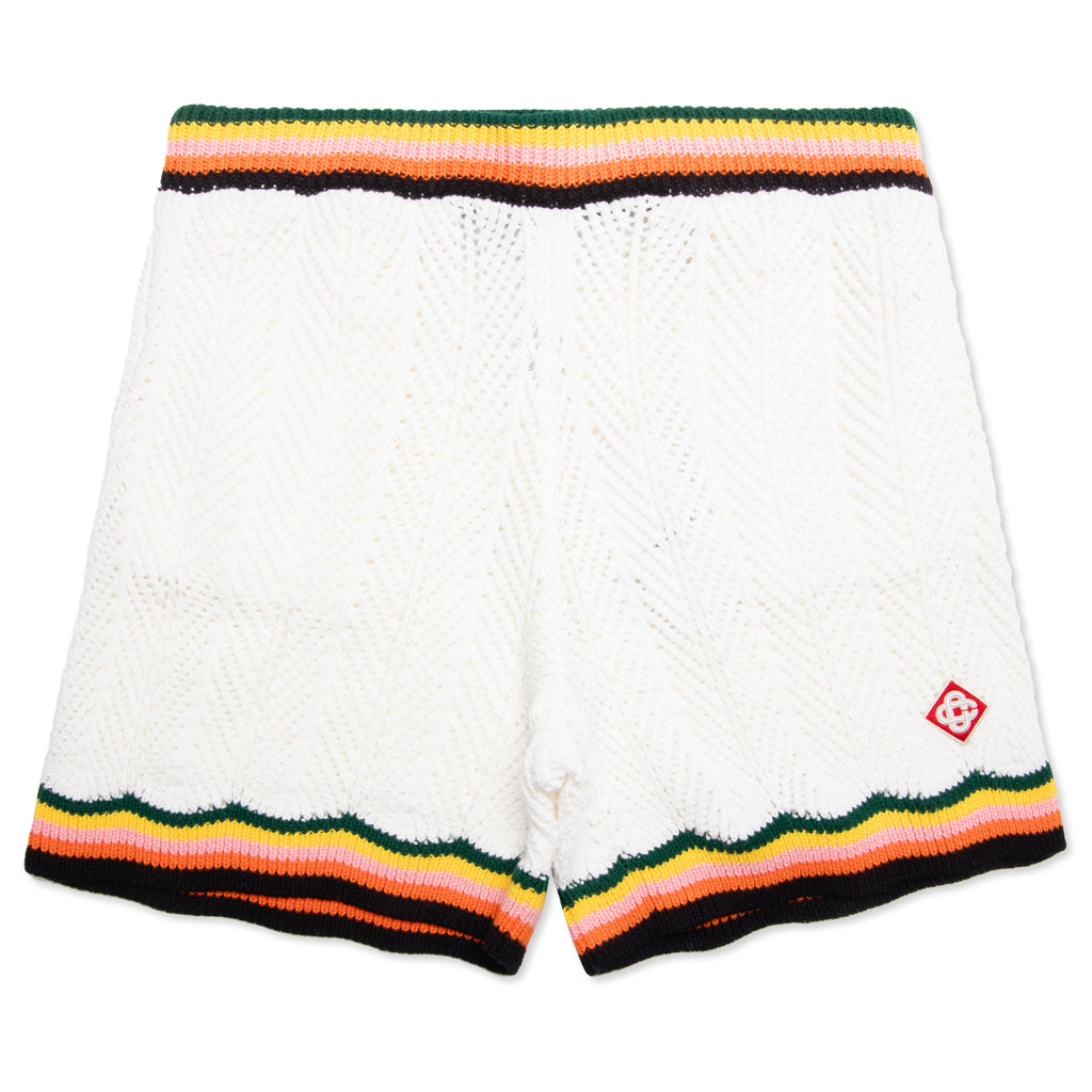 Chevron Lace Shorts - White/Multi