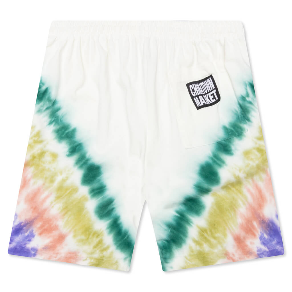 Chinatown Rhinestone Arc WGP Tie Dye Shorts - Tie Dye