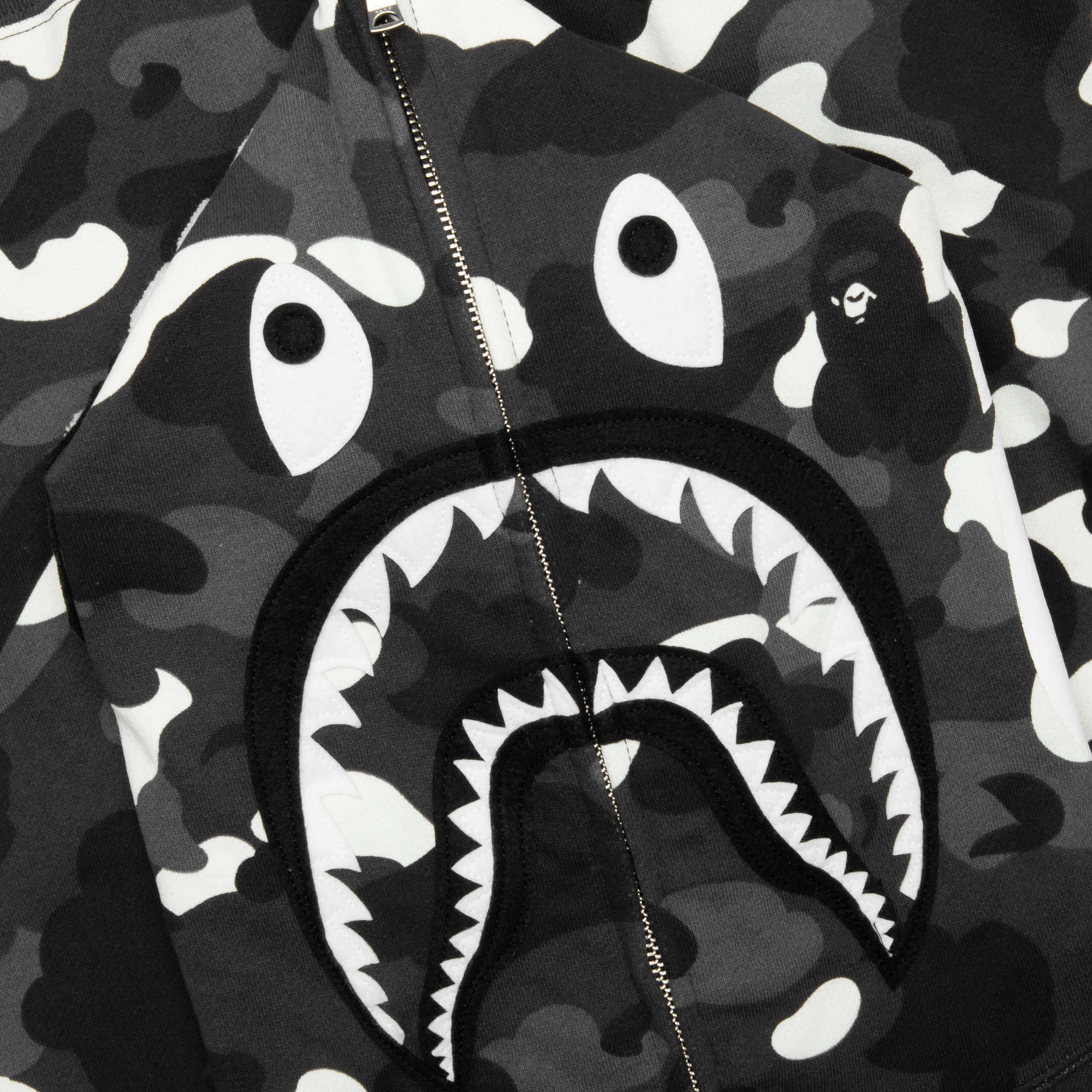 City Camo Shark Full Zip Hoodie - Black, , large image number null