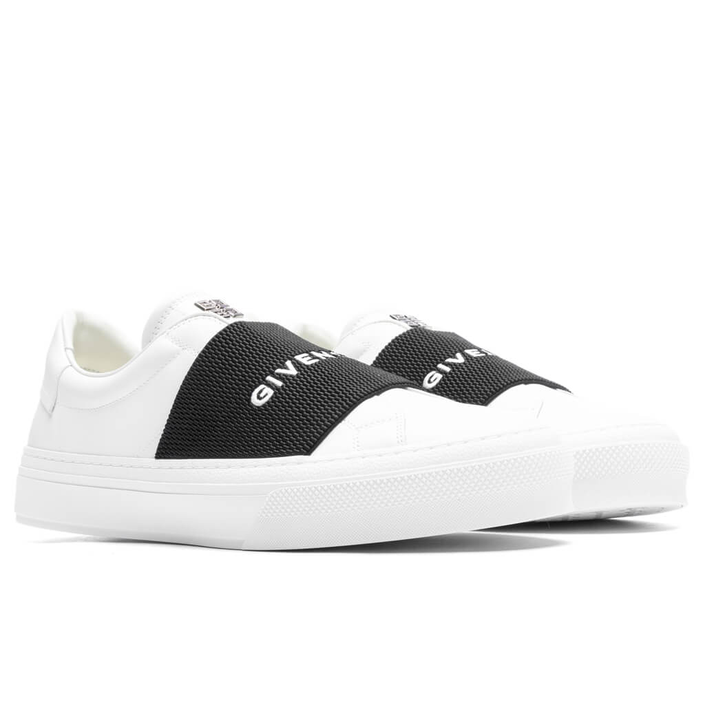 City Sport Sneakers w/ Elastic - White/Black