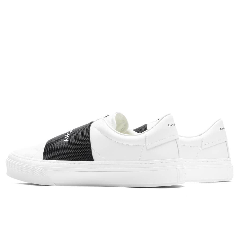 City Sport Sneakers w/ Elastic - White/Black, , large image number null