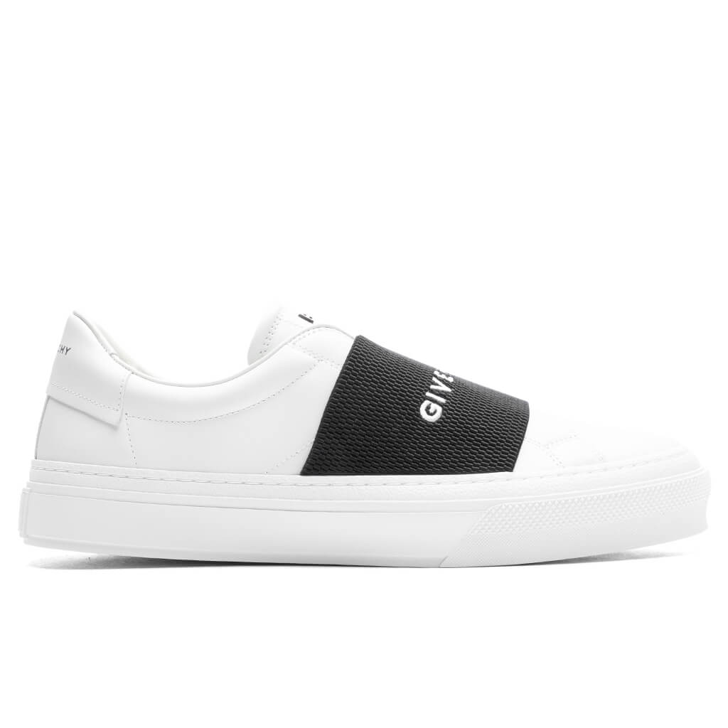 City Sport Sneakers w/ Elastic - White/Black