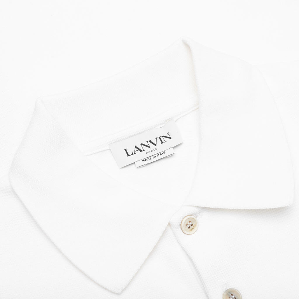 Classic FIt Polo with Logo Emblem Detail - Optic White, , large image number null