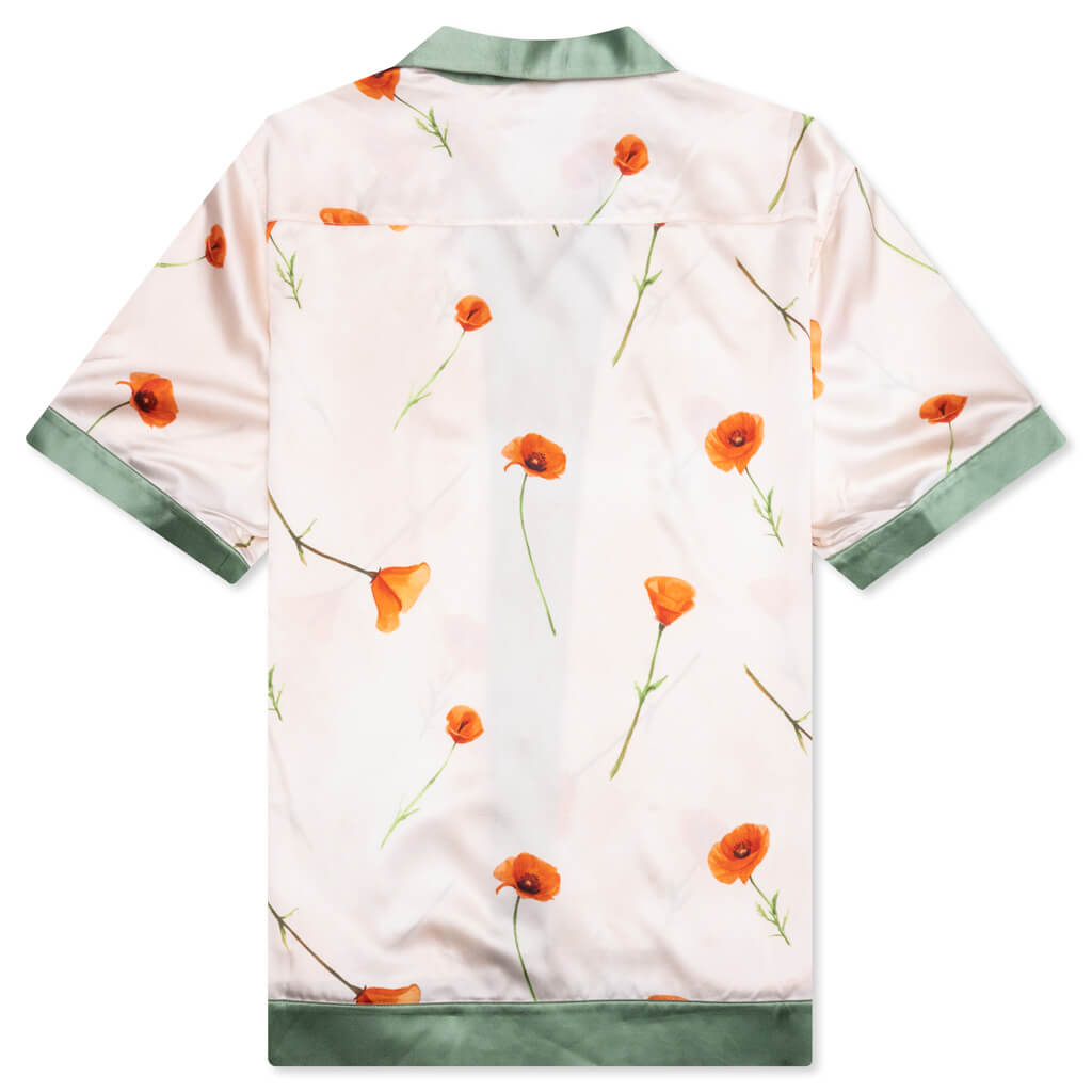 Color Block S/S Silk Shirt - Poppy Ivory, , large image number null