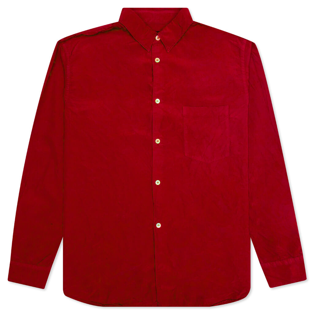 Plus Button Up - Red