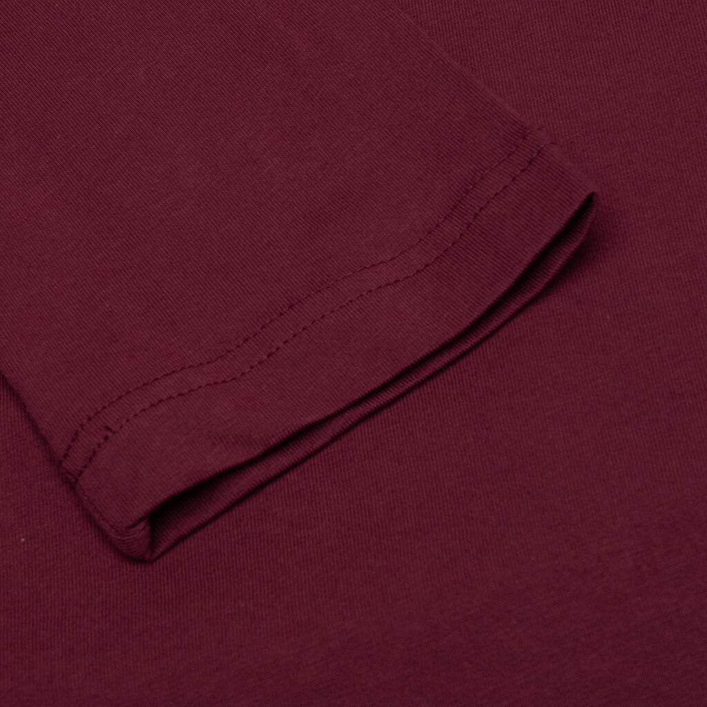 Back Logo L/S Tee - Burgundy, , large image number null