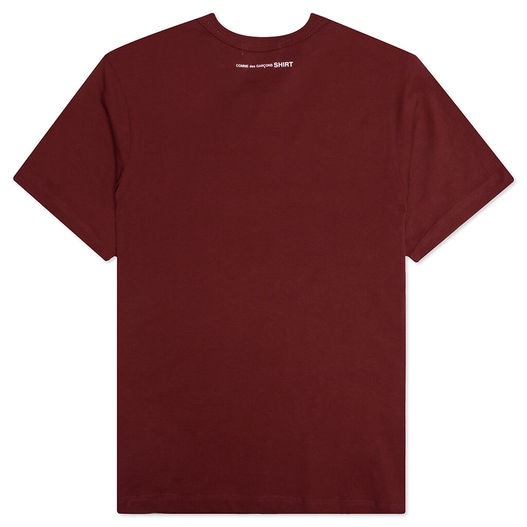 Back Logo S/S Tee - Burgundy, , large image number null