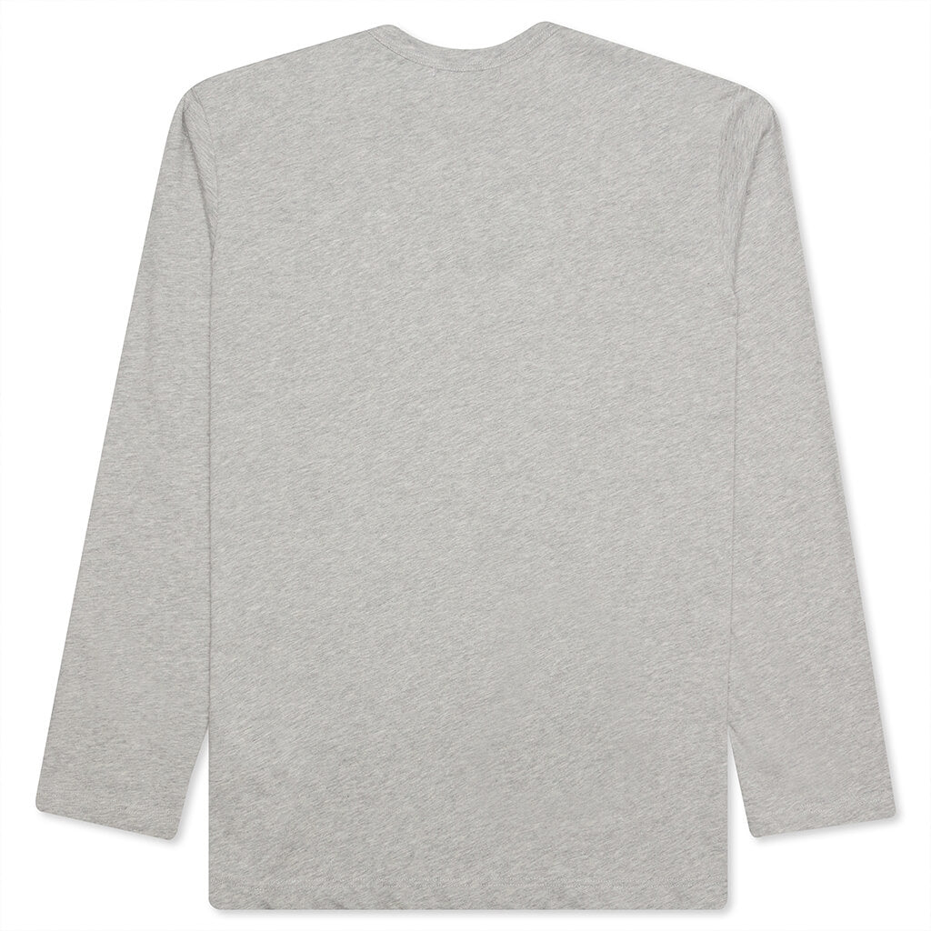 Comme Des Garcons SHIRT L/S Chest Logo Tee - Grey, , large image number null