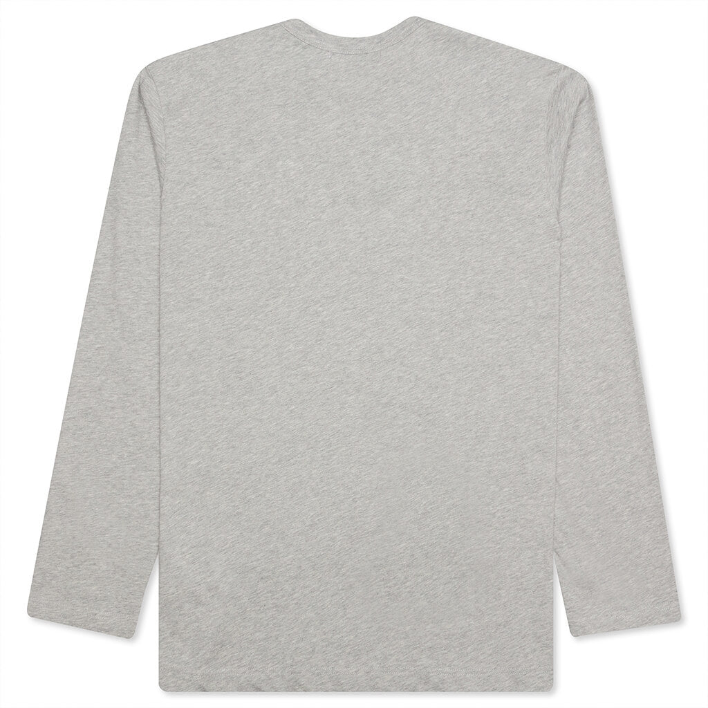 Comme Des Garcons SHIRT L/S Chest Logo Tee - Grey