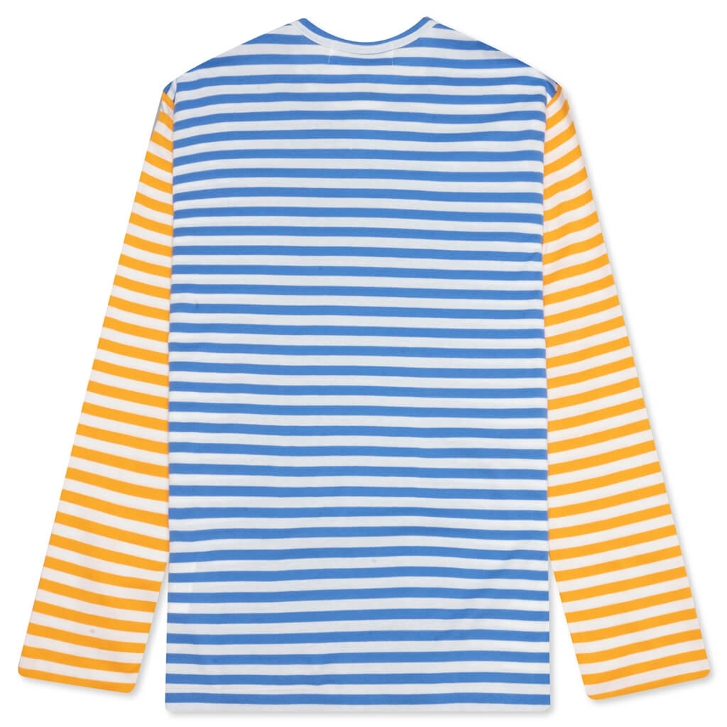 Bi-Color Stripe T-Shirt - Blue/Yellow