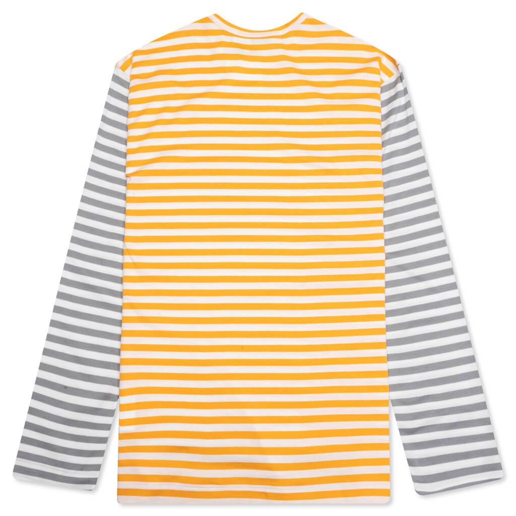 Bi-Color Stripe T-Shirt - Yellow/Grey, , large image number null