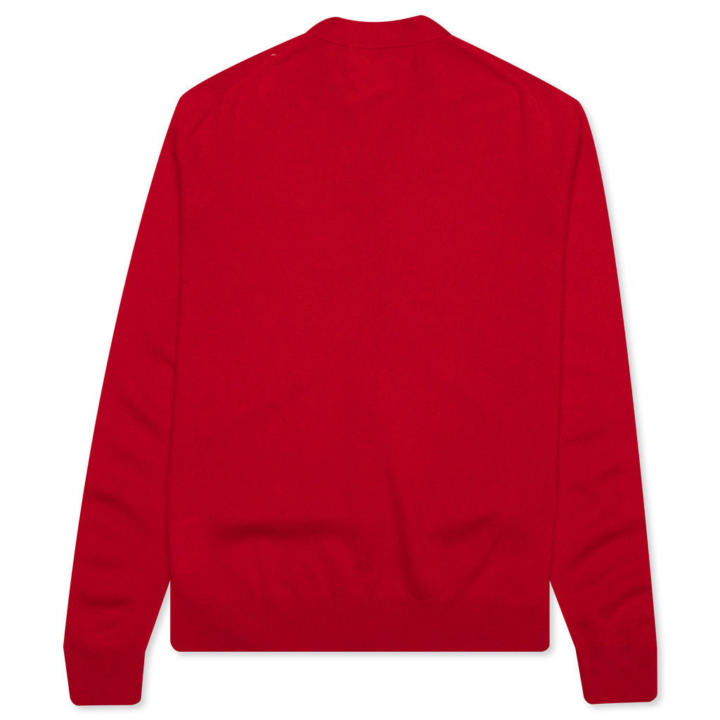 Knit Cardigan Red Heart - Red