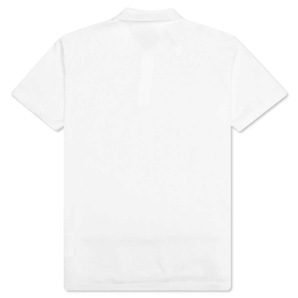 Stacked Heart Polo Shirt - White